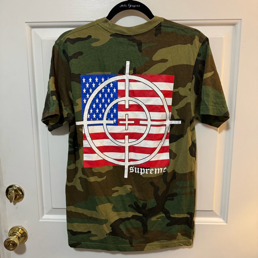 Supreme Target Tee Woodland Camo Size Small LN